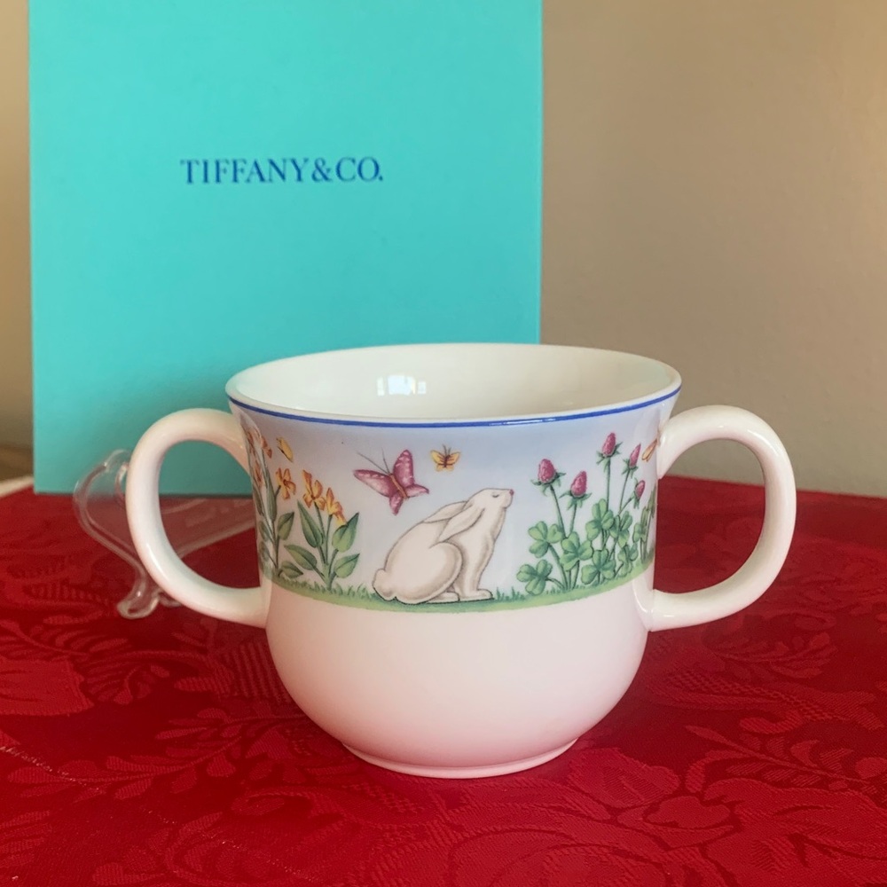 Tiffany & Co. kids child bunny butterfly 2003 meadows rare cup